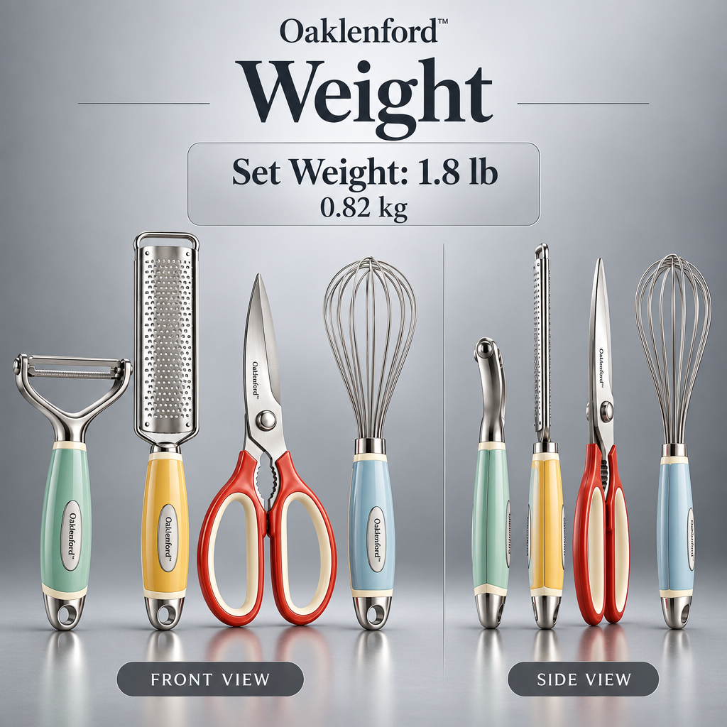 Oaklenford™ Retro Stainless Steel Prep Tool Set (4-Piece) – Vintage Kitchen Product Weight